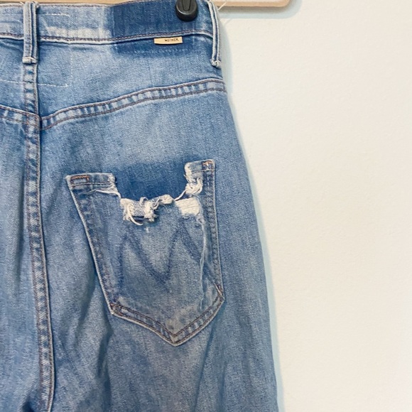 MOTHER SUPERIOR The Dazzler Shift Chew Jean Misbeliever Straight Crop Boho Sz 25 - Picture 10 of 13
